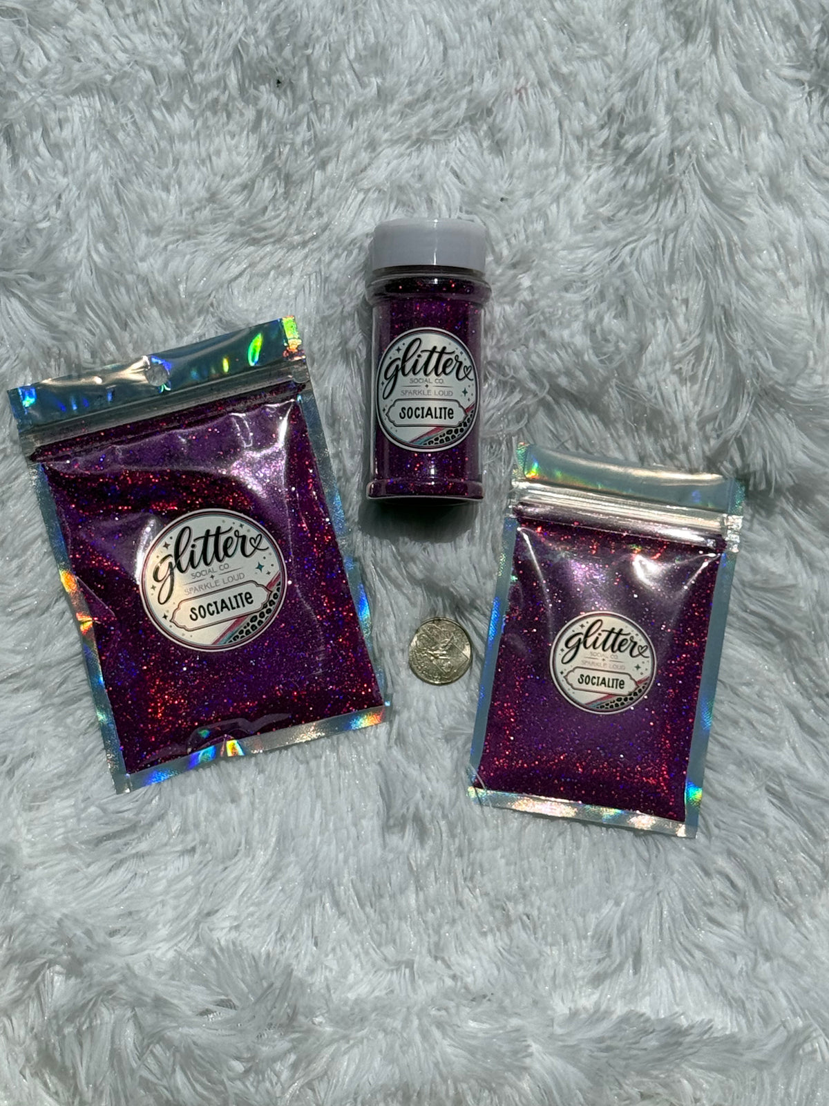 Socialite | Ultra Fine Holographic Magenta Glitter